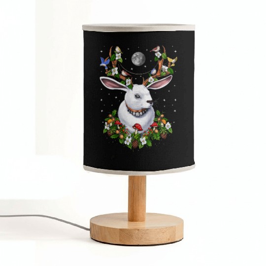 Jackalope Rabbit Fabric Lamps