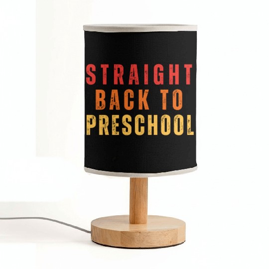 Preschool Teacher Back to school in retro vintage Fabric Lamps