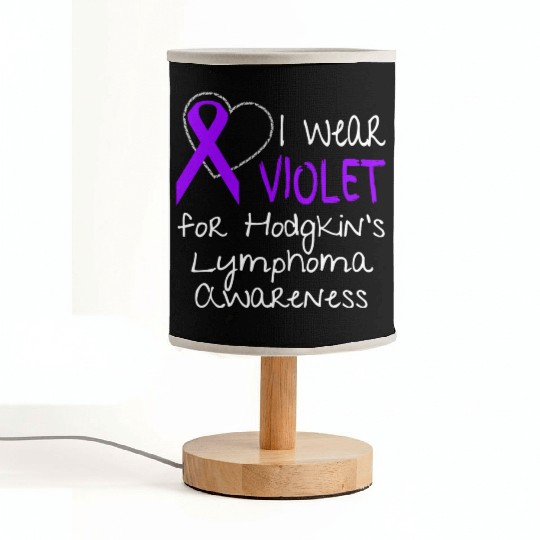 I Wear Violet For Hodgkins Lymphoma Awareness Fabric Lamps