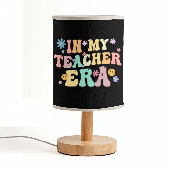 In My Teacher Era Back To School Retro Groovy Fabric Lamps