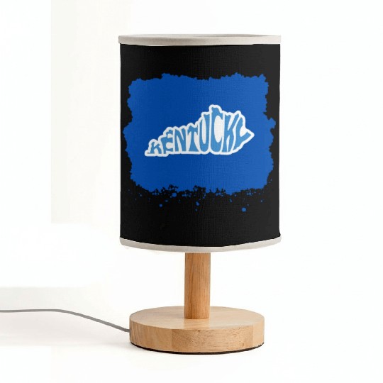 Kentucky Typography Sticker in State Shape Fabric Lamps