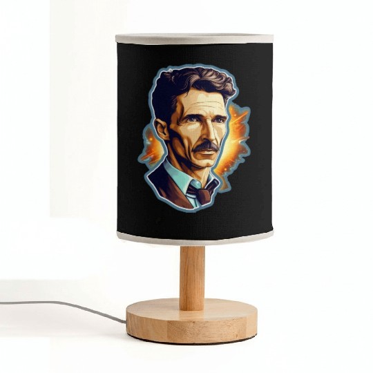 Nikola Tesla Physics Nerd Geek Natural Sciences Fabric Lamps