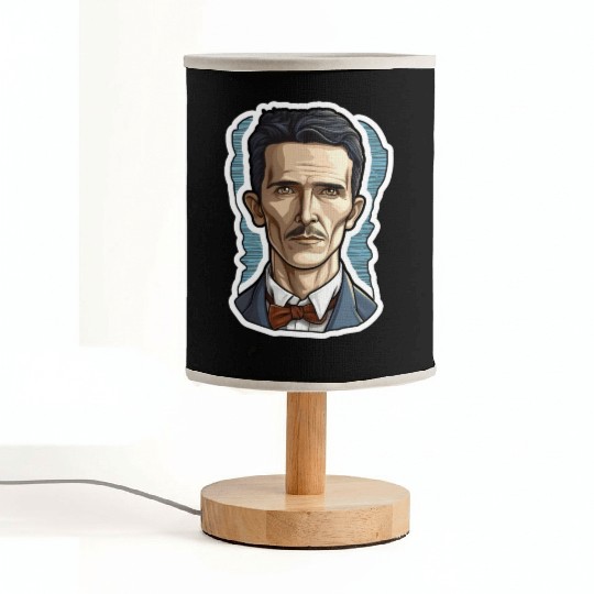 Nikola Tesla Physics Nerd Geek Fabric Lamps