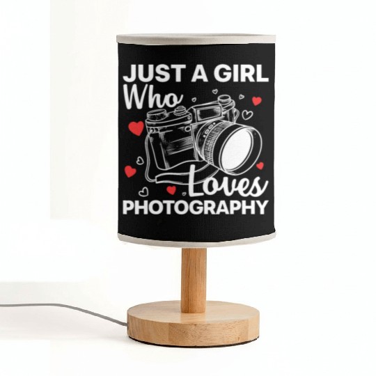 Photography Art For Women Girl Photographer Camera Fabric Lamps