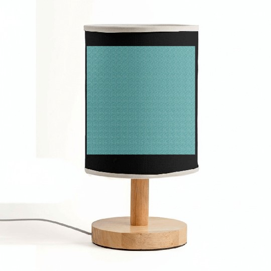Teal White Dots Pattern Fabric Lamps