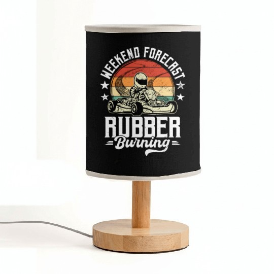 Go-kart Race Weekend Forecast Rubber Burning Fabric Lamps
