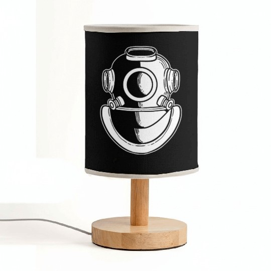 Diving Helmet Lifeguard or Diver Gift Fabric Lamps