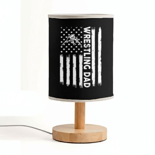 Mens Distressed USA American Flag Wrestling Dad Fabric Lamps