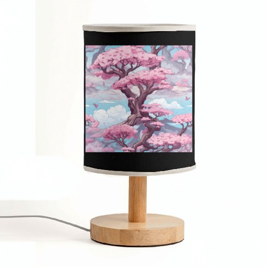 Anime Euphoria: Fantasy Cherry Blossom Dreamscape Fabric Lamps