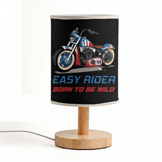 Easy Rider Motorcycle Chopper Stars and Stripes Fabric Lamps