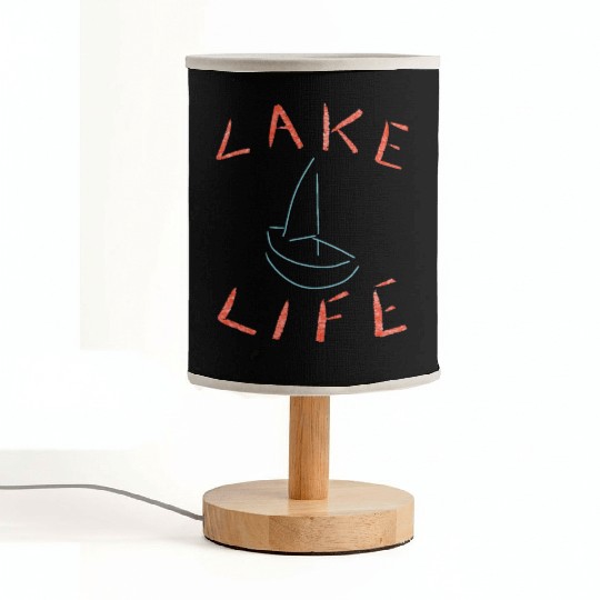 Lake Life Sketch Fabric Lamps