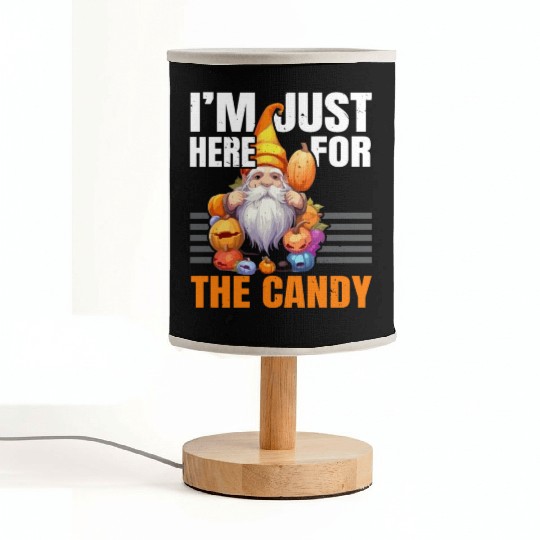 Garden Gnome Halloween Trick Or Treat Gardener Fabric Lamps