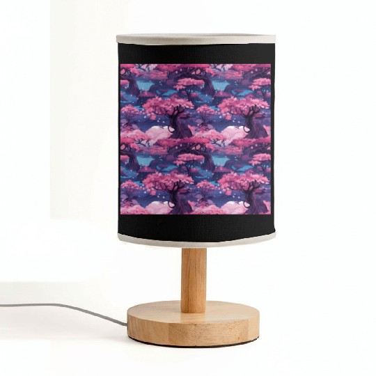 Anime Euphoria: Fantasy Cherry Blossom Dreamscape Fabric Lamps