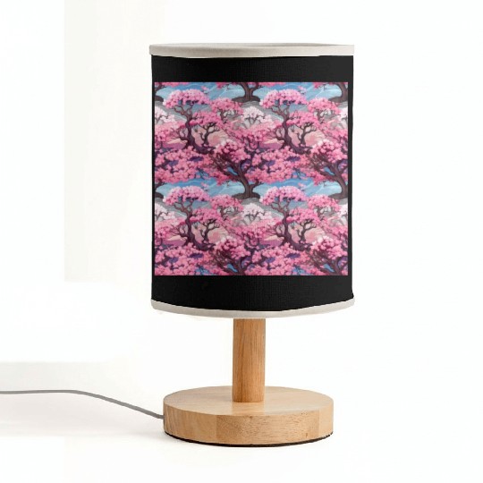 Anime Euphoria: Fantasy Cherry Blossom Dreamscape Fabric Lamps