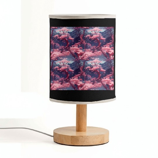Anime Euphoria: Fantasy Cherry Blossom Dreamscape Fabric Lamps