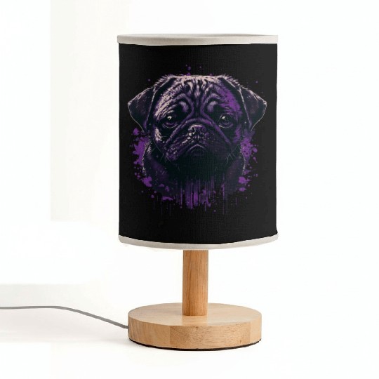 scary Pug Fabric Lamps