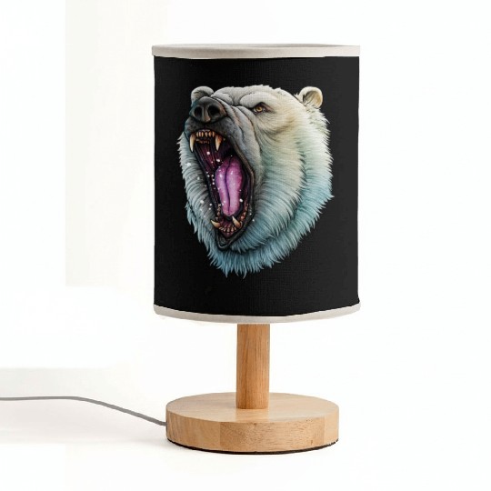 Angry Polar Bear Fabric Lamps