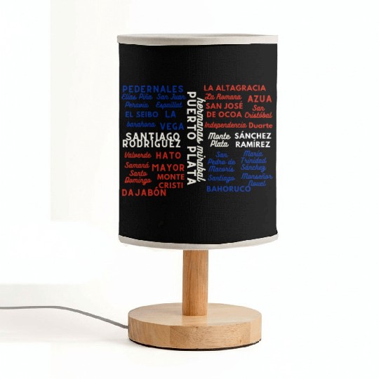Dominican Cities: Provincias Dominican Republic Fabric Lamps