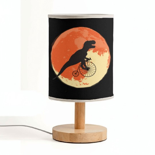 T Rex On The Road Trip Through The World Fabric Lamps