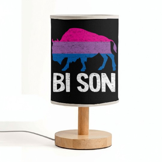Bi Son Lgbbt Flag Bisexual Bison Funny Bi Pride Fabric Lamps