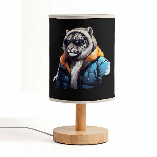 Street Style Snow Leopard | Leopard Lovers Fabric Lamps