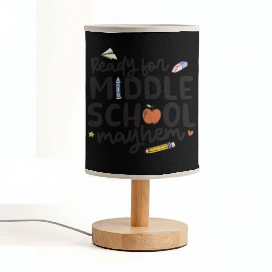 Middle School Mayhem - Funny Back to School Fabric Lamps
