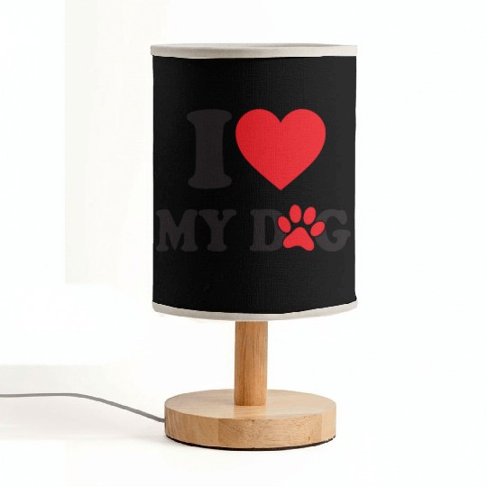 I Love My DOG Fabric Lamps