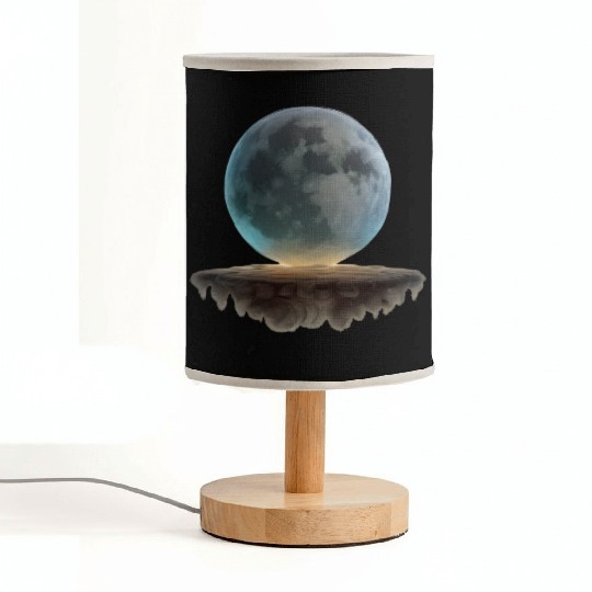 3 Dimensional (3D) Full Moon and Floating Island Fabric Lamps