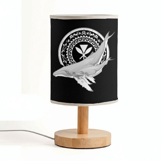 Kanaka Maoli humpback whale Fabric Lamps