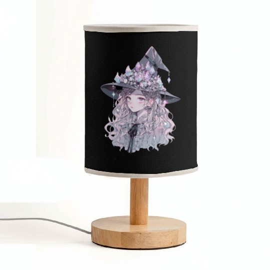 Pastel Goth Crystal Witch Fabric Lamps
