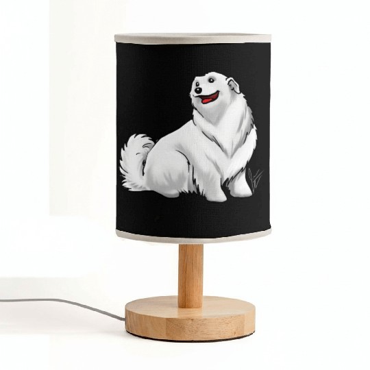 Dog Great Pyrenees White Fabric Lamps
