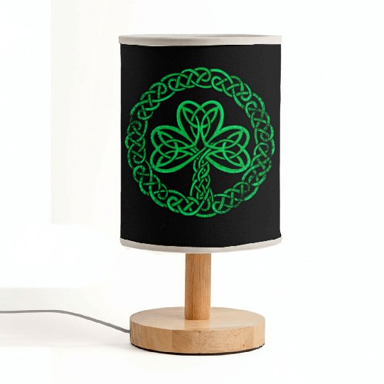 Irish Celtic Knot Shamrock Clover Fabric Lamps