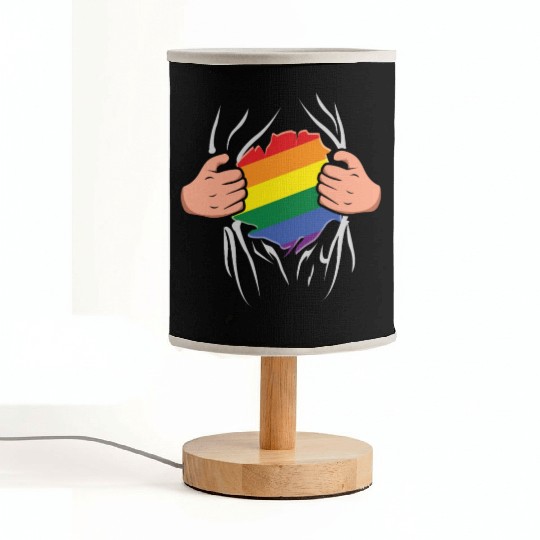 Super Gay LGBTQ Rainbow LGBT Pride Month Fabric Lamps