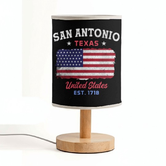 San Antonio Texas est 1718 Design for proud San Fabric Lamps