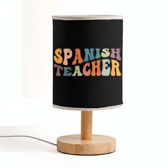 Groovy Spanish Teacher Maestra Bilingual Teaching Fabric Lamps