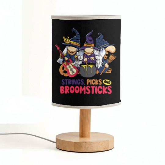 Strings Picks and Broomsticks Witch Halloween Fabric Lamps