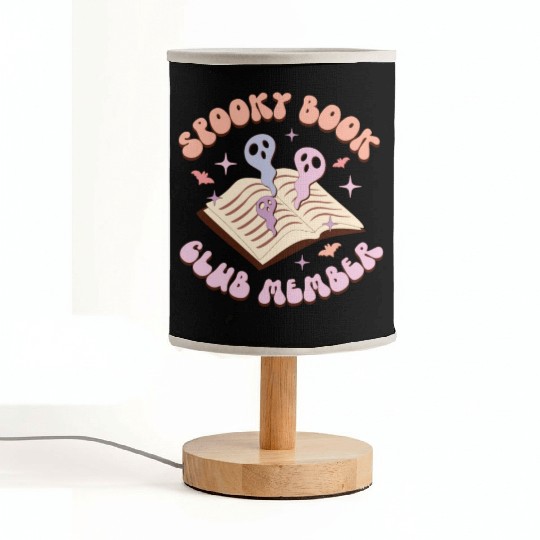 Spooky Book Club Member, Happy Halloween Day Fabric Lamps
