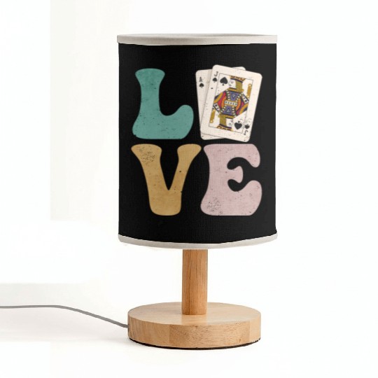 Blackjack Gambling Cards Fabric Lamps