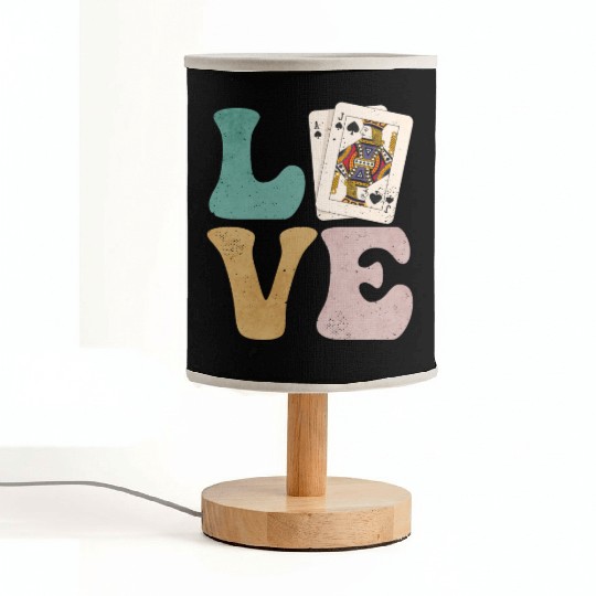 Blackjack Gambling Cards Fabric Lamps