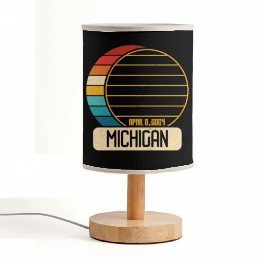 Total Solar Eclipse Michigan April 28 2024 Eclipse Fabric Lamps