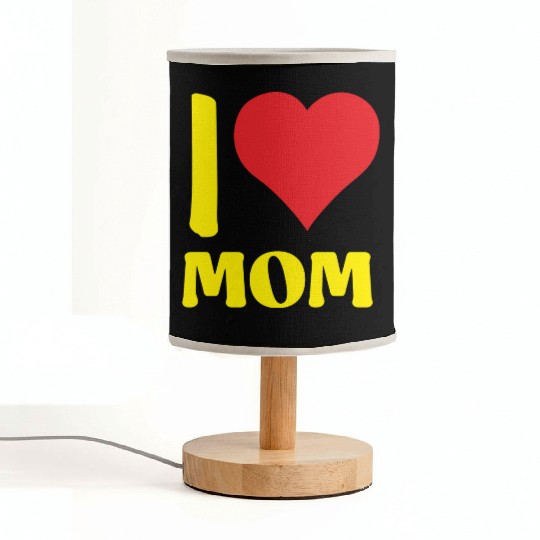 I Love Mom Yellow Fabric Lamps