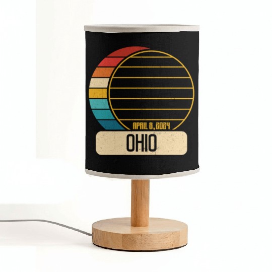 Total Solar Eclipse Ohio April 28 2024 Eclipse Fabric Lamps