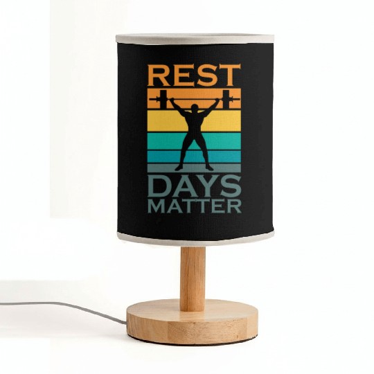 Rest Days Humor For A Gym Muscle Workout Lover Fabric Lamps