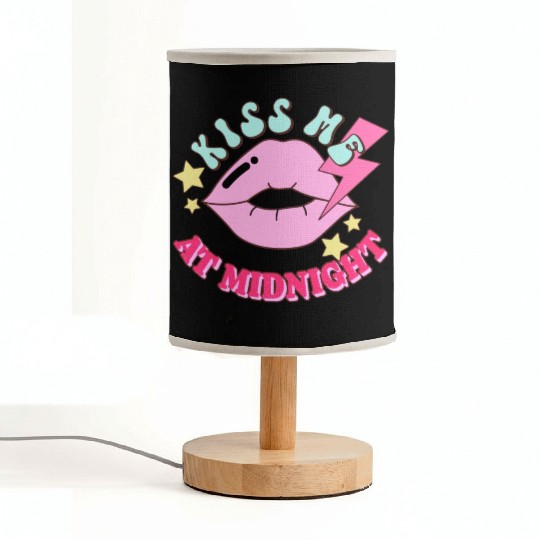New Years Eve Party Kiss Me At Midnight I Love You Fabric Lamps