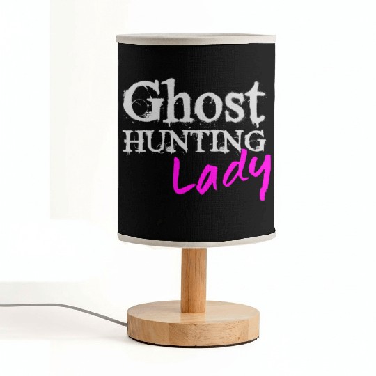 Ghost Hunting Lady Paranormal Investigator Fabric Lamps