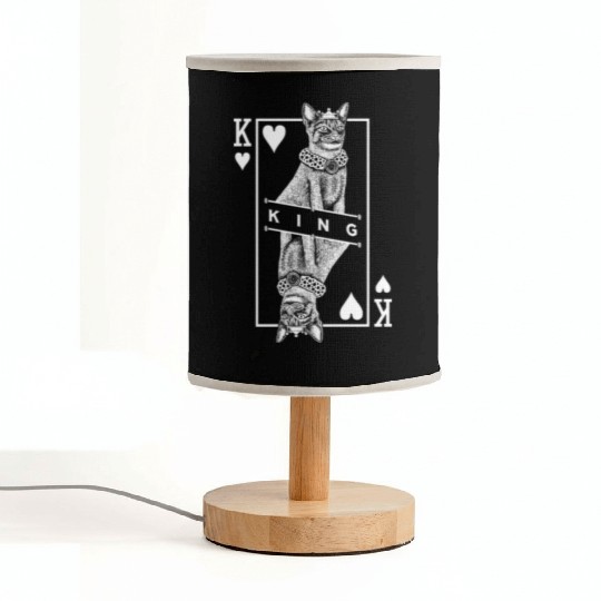 Abyssinian Cat Lover King Of Hearts Funny Pop Art Fabric Lamps