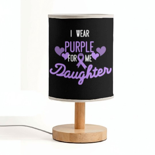 I Wear Purple For My Daughter Fabric Lamps