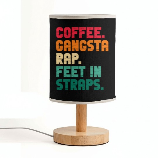 Coffee Gangsta Rap Feet In Straps Vintage Fabric Lamps