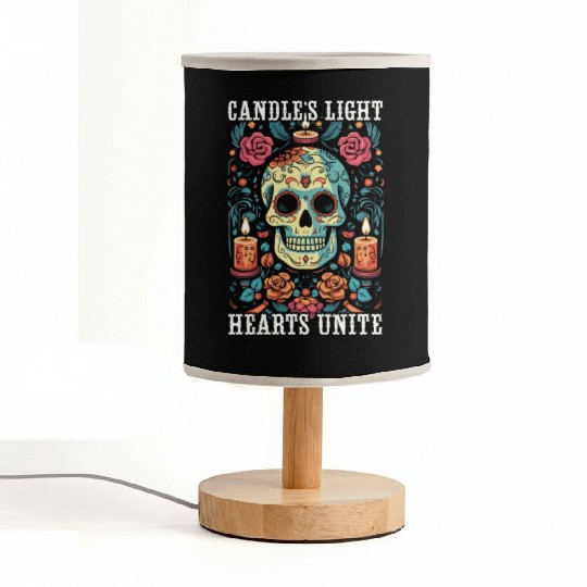 Dia De Los Muertos Sugar Skull Mexican Holiday Fabric Lamps