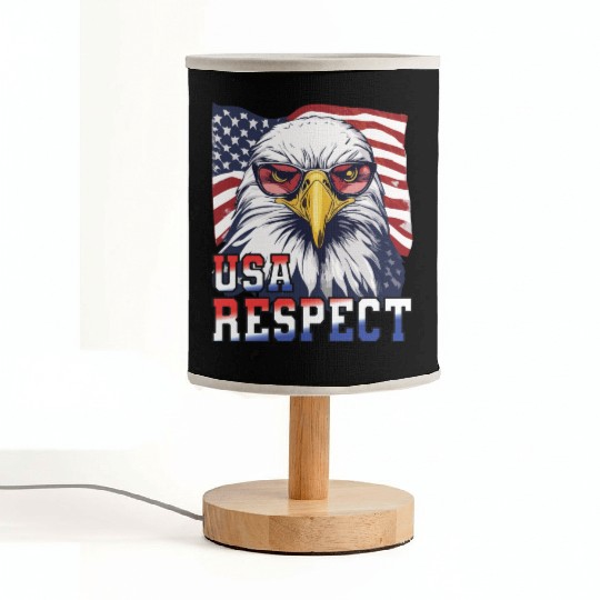 gift idea bald eagle american flag Fabric Lamps